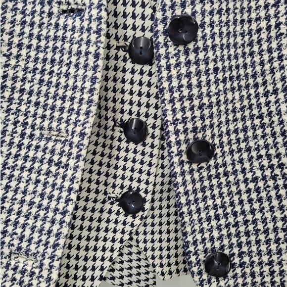 David Hayes‎ Vintage 60s Houndstooth 4 Piece Pleated Maxi Skirt set Outfit Suit - Picture 9 of 16